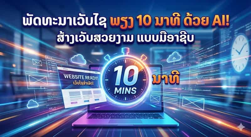 ພັດທະນາເວັບໄຊ ແບບມືອາຊີບ ພຽງ 10 ນາທີ ດ້ວຍ AI